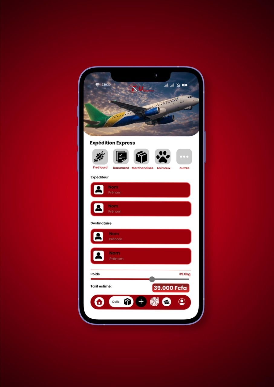 Application TU Express sur smartphone